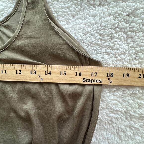 A.L.C. Womens dress olive green size Small Flowy tiered peasant Cottage casual - Picture 3 of 10